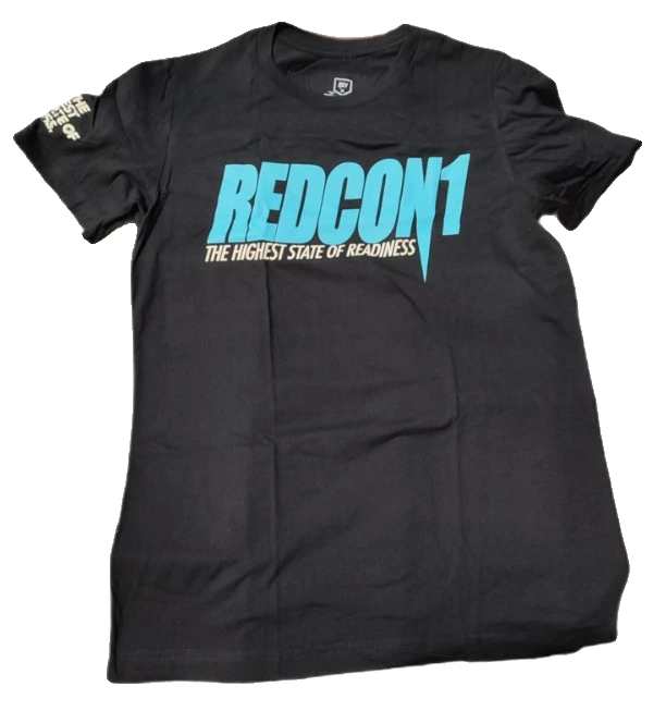 Redcon1 OG T-Shirt, Teal on Black - Medium