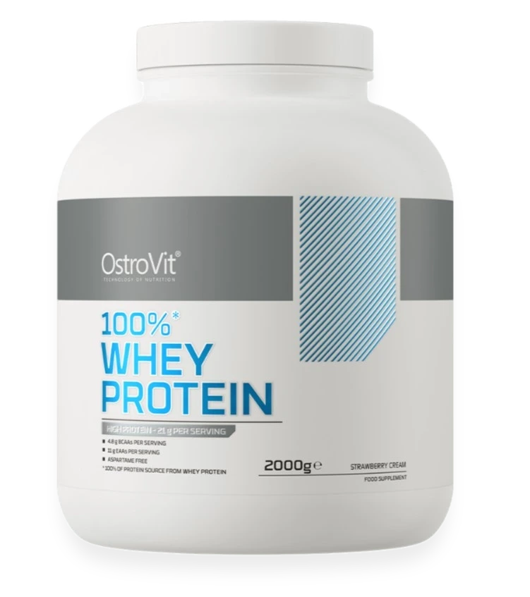 100% Whey Protein, Strawberry Cream - 2000 grams