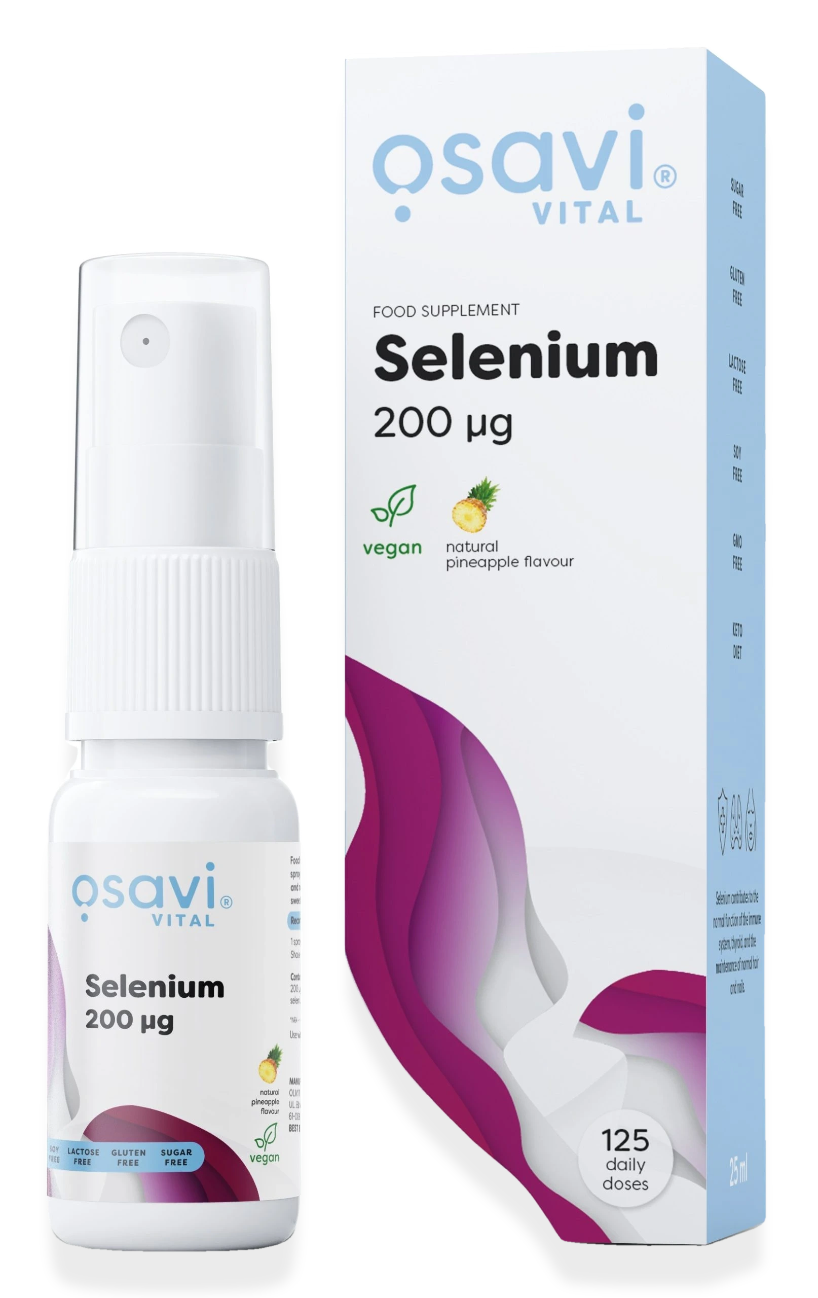 Selenium Oral Spray, 200mcg (Pineapple) - 25 ml.