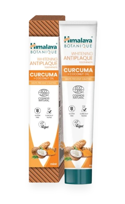 Whitening Antiplaque Toothpaste Curcuma + Coconut Oil, Mint - 75ml.