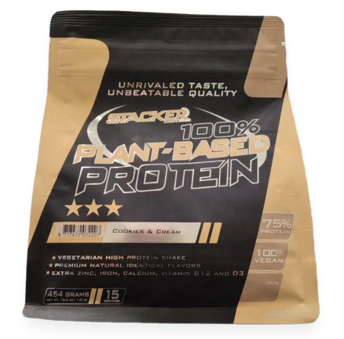 100% Plant Based Protein, Cookies & Cream - 454 grams