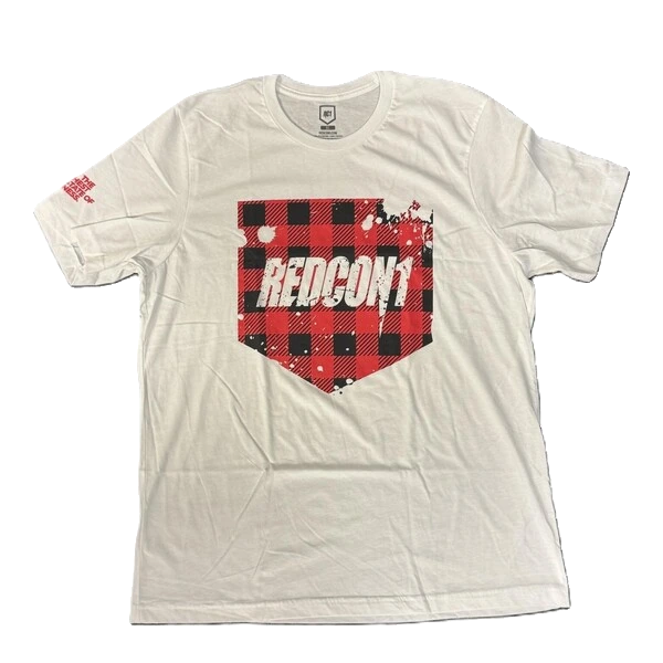Red Plaid Shield T-Shirt - XXXX-Large