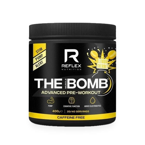 The Muscle Bomb Caffeine Free, Lemon Sherbet - 400 grams