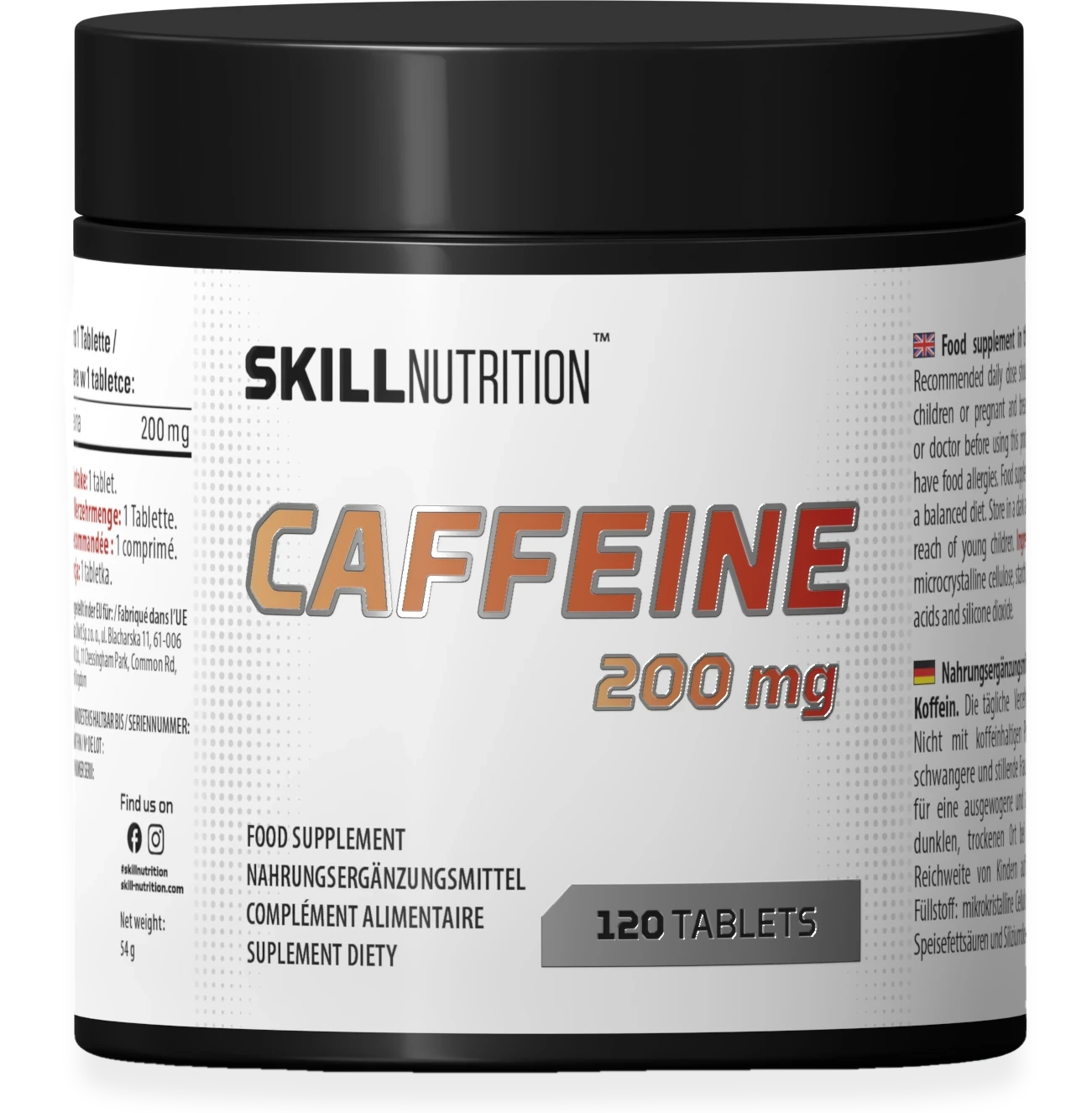 Caffeine, 200mg - 120 tablets