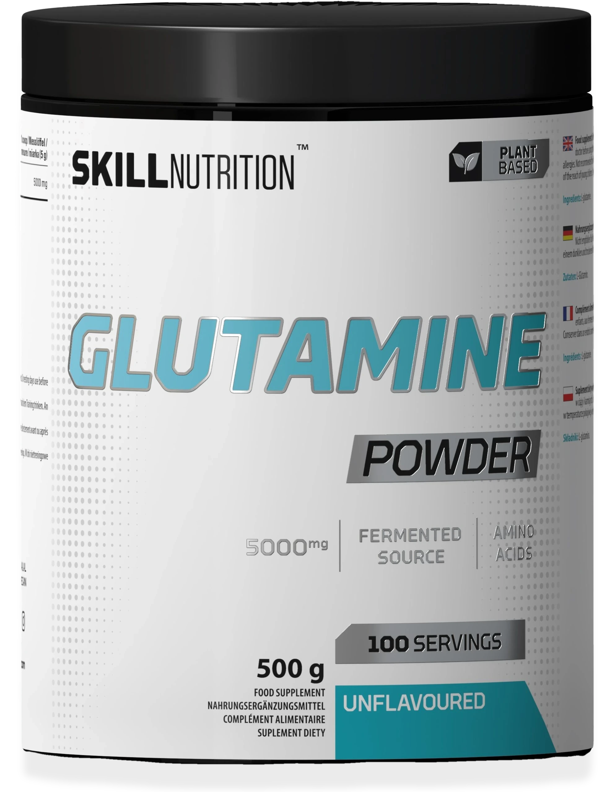 Glutamine Powder, Unflavoured - 500 grams
