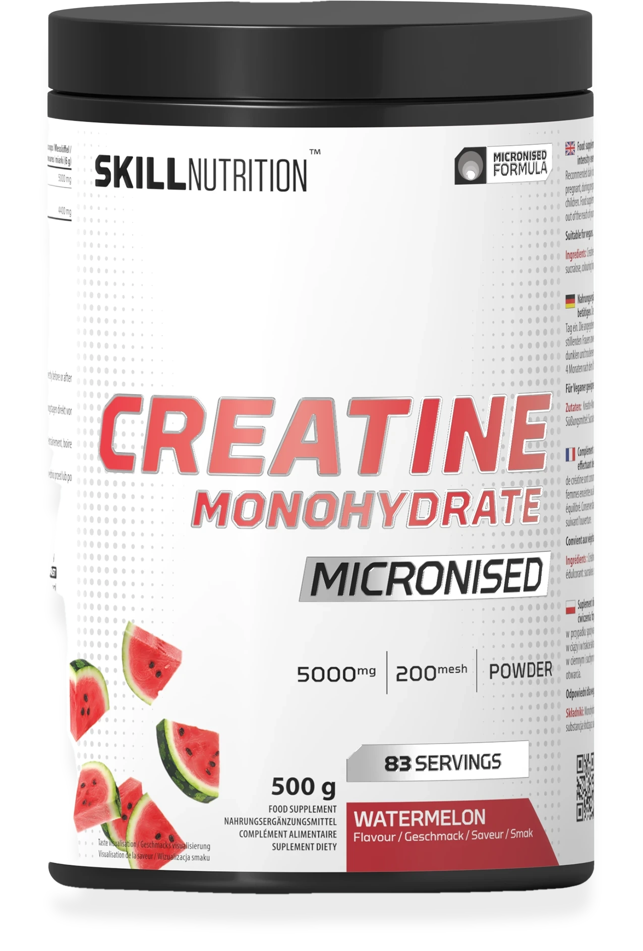 Micronised Creatine Monohydrate Flavoured, Watermelon - 500 grams