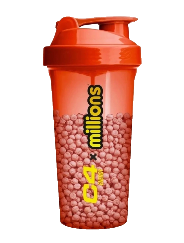 C4 Energy x Millions Strawberry Shaker, Red - 800 ml.