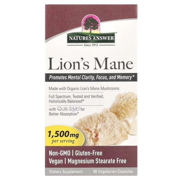 Lion's Mane, 1500mg - 90 vcaps