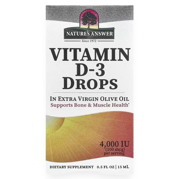 Vitamin D-3 Drops, 4000IU - 15 ml.