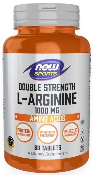 L-Arginine, 1000mg - 60 tablets
