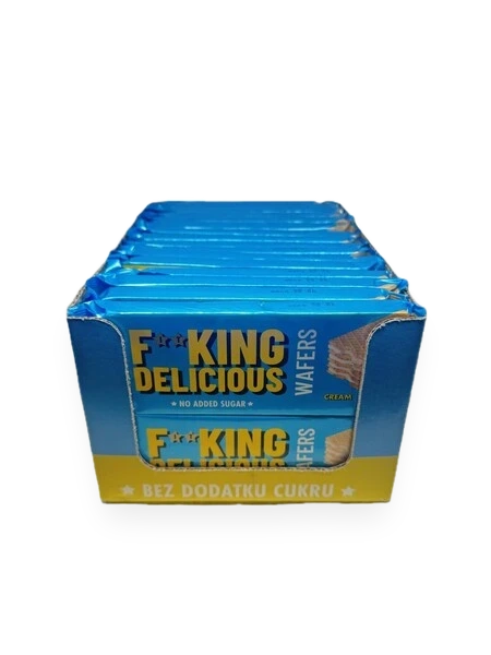 Fitking Delicious Wafers, Cream - 32 x 80g