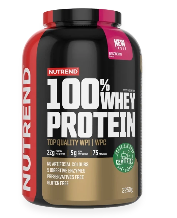 100% Whey Protein, Raspberry - 2250 grams