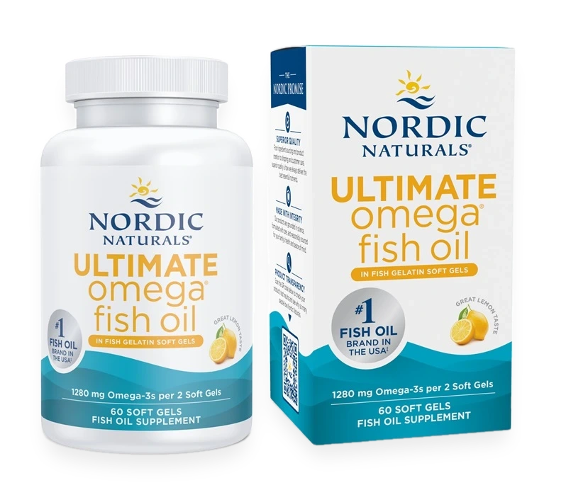 Ultimate Omega in Fish Gelatin, 1280mg Lemon - 60 softgels