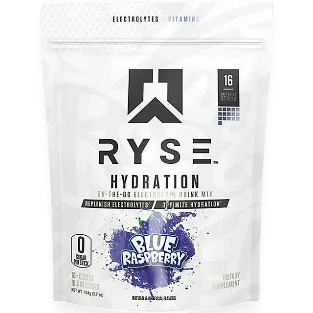 Hydration Sticks, Blue Raspberry - 16 x 6.5g