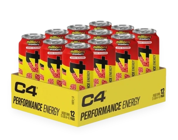 C4 Performance Energy, Millions Strawberry - 12 x 500 ml.