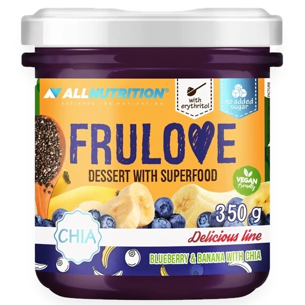 Frulove Dessert with Superfood, Blueberry & Banana with Chia - 350 grams