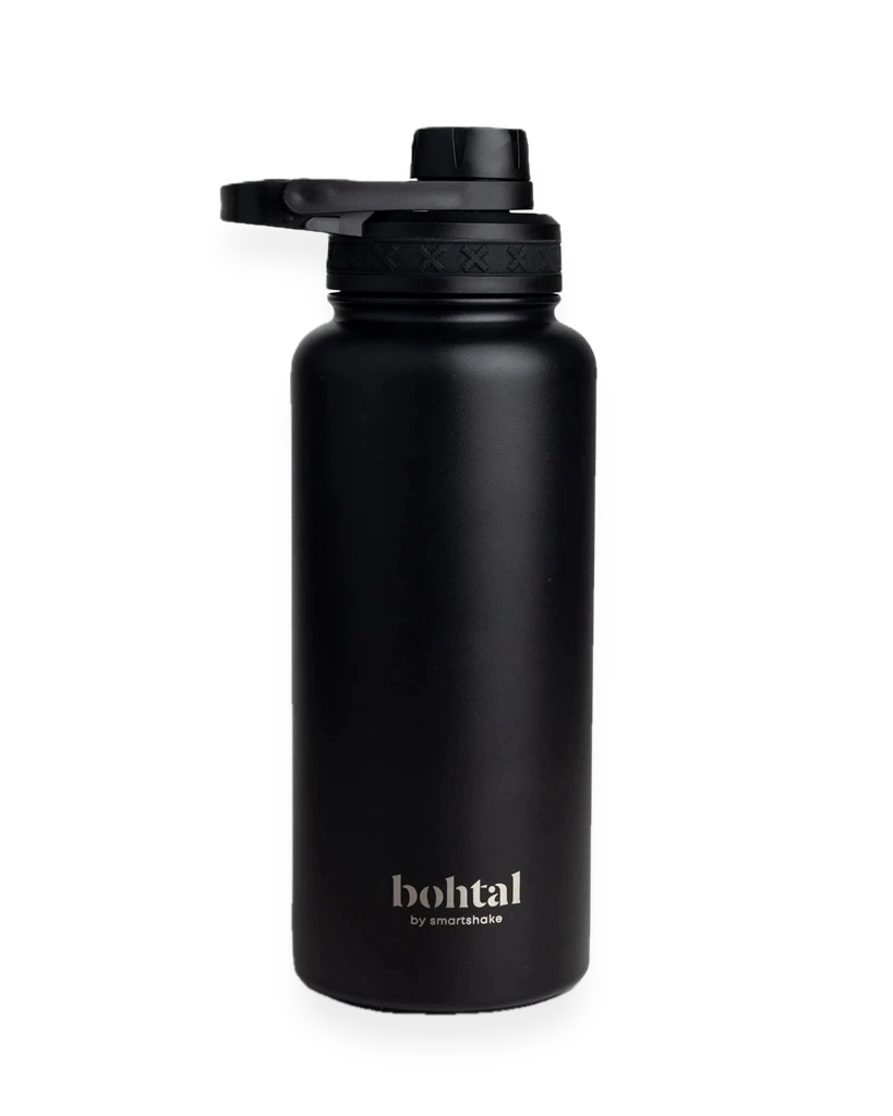 Bohtal Insulated Sports Bottle, Black - 960 ml.