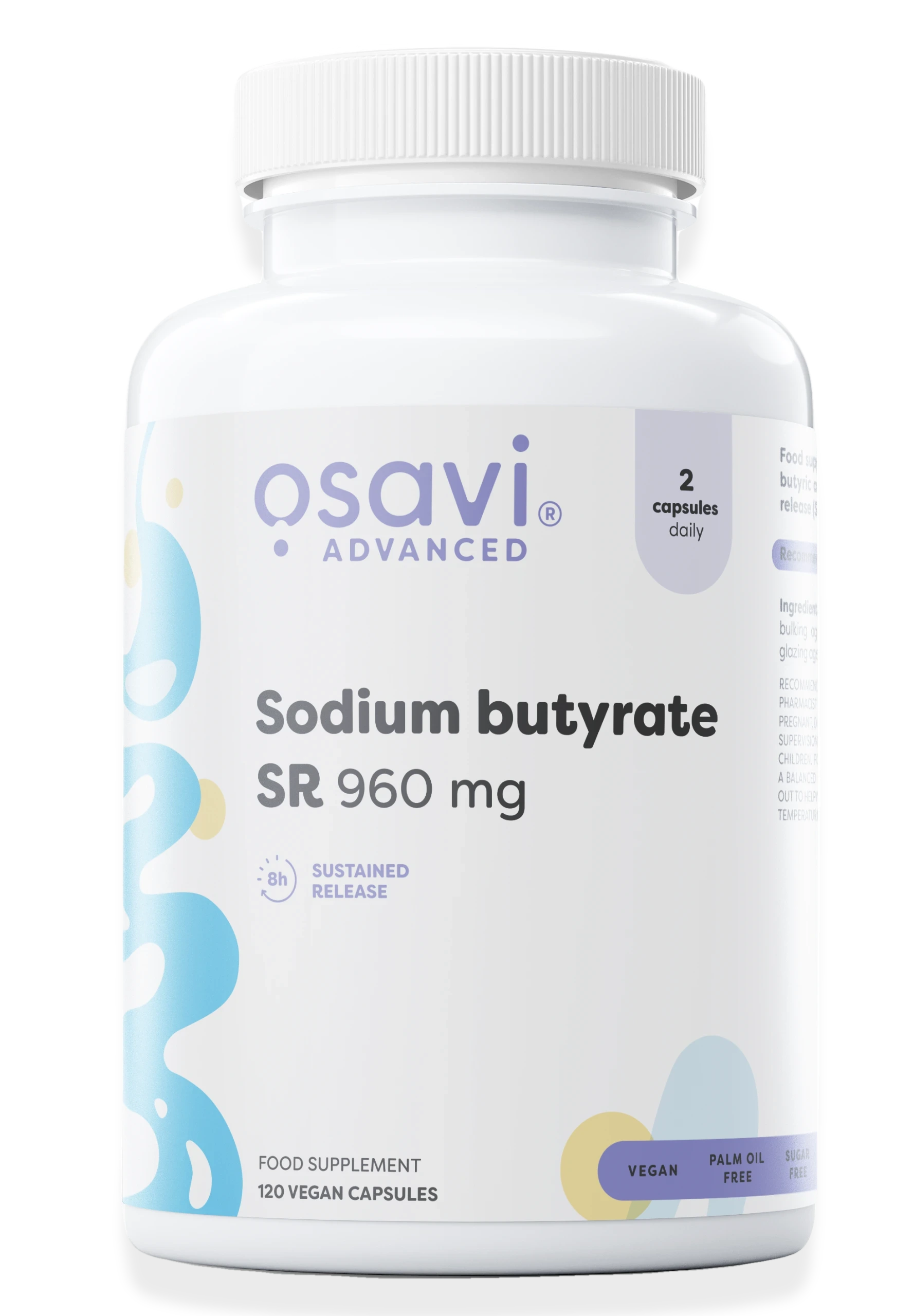 Sodium butyrate SR, 960mg - 120 vegan caps