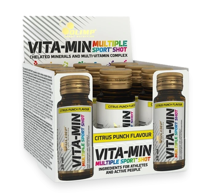 Vita-Min Multiple Sport Shot, Citrus Punch - 9 x 25 ml.