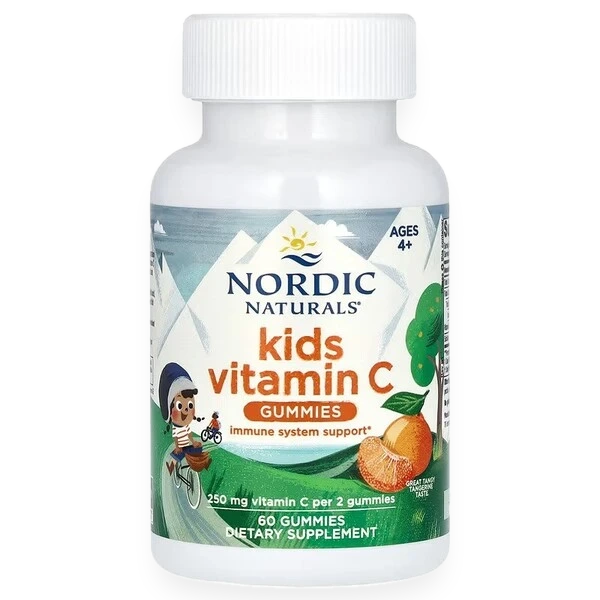 Kids Vitamin C Gummies, Tangy Tangerine - 60 gummies