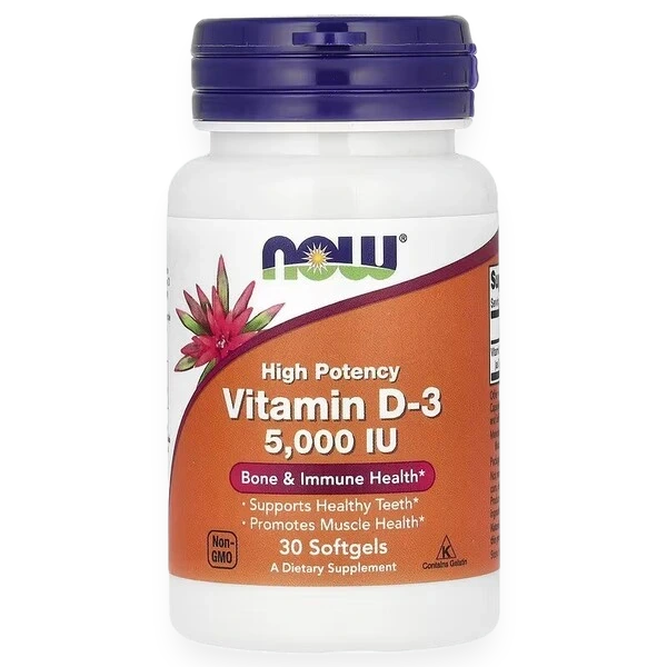 Vitamin D-3, 5000 IU - 30 softgels
