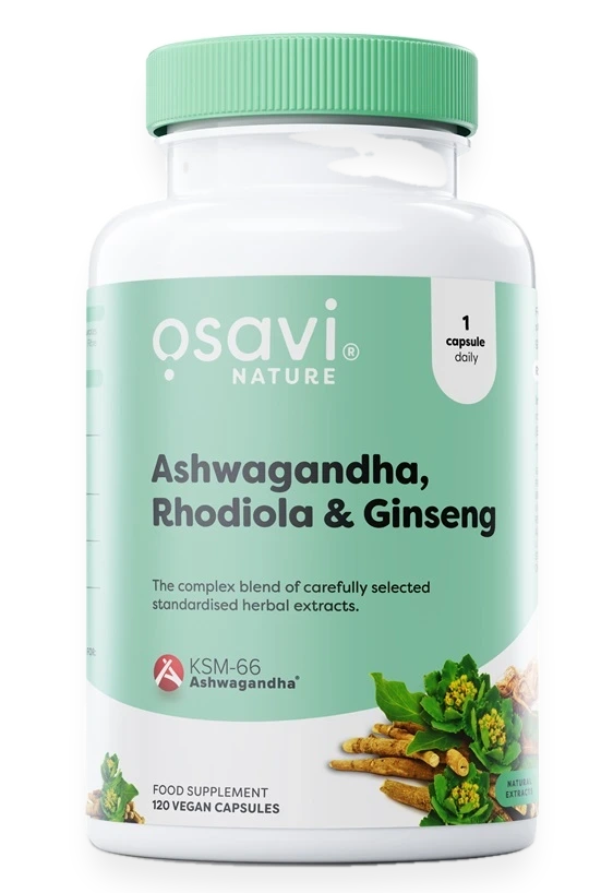 Ashwagandha + Rhodiola & Ginseng - 120 vegan caps