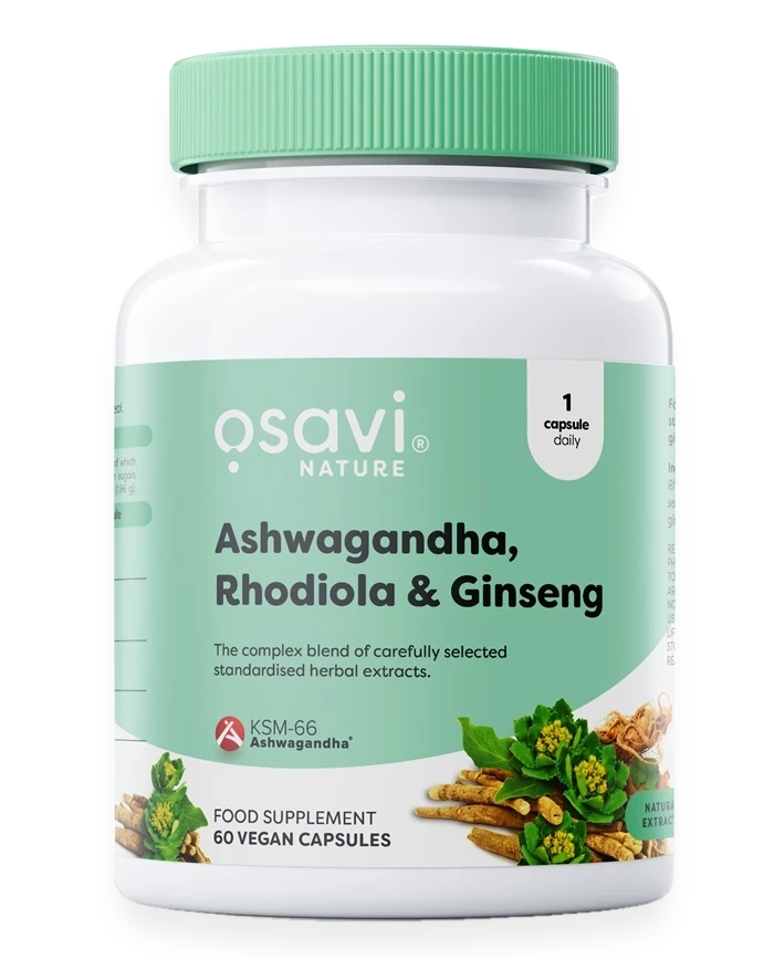 Ashwagandha + Rhodiola & Ginseng - 60 vegan caps