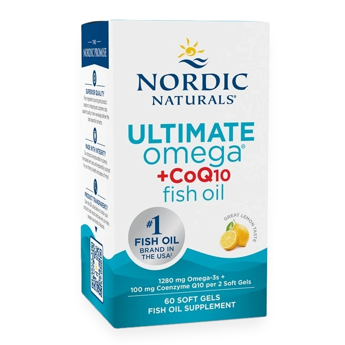 Ultimate Omega + CoQ10, 1280mg Lemon - 60 softgels