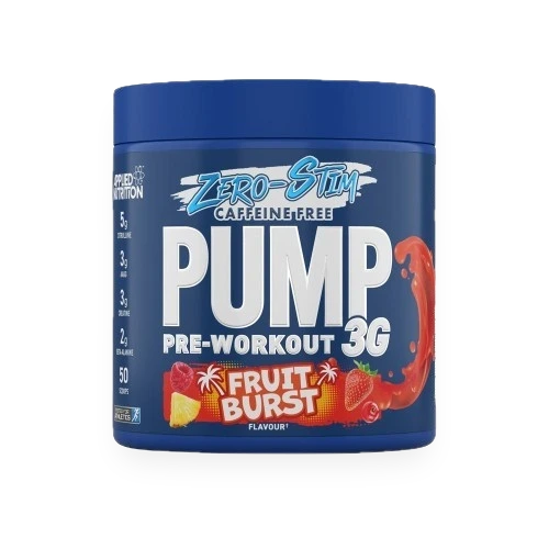 Pump 3G Pre-Workout (Zero Stimulant), Fruit Burst - 375 grams