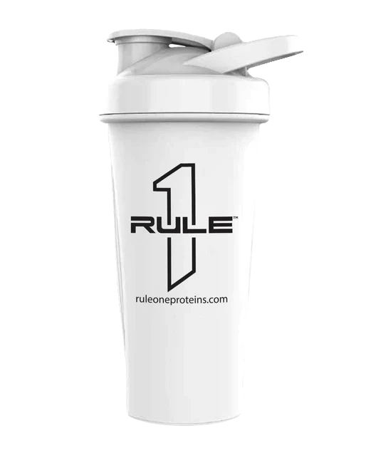 R1 Outlined Logo Shaker Cup, White - 600 ml.
