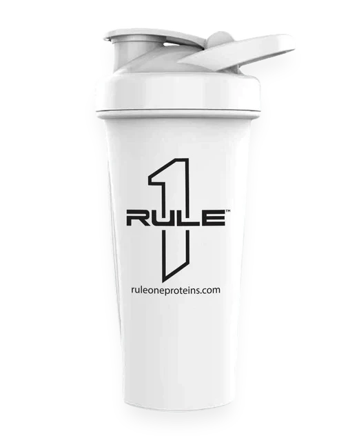 R1 Outlined Logo Shaker Cup, White - 600 ml.