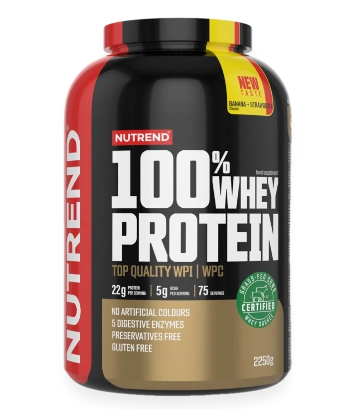 100% Whey Protein, Banana + Strawberry - 2250 grams