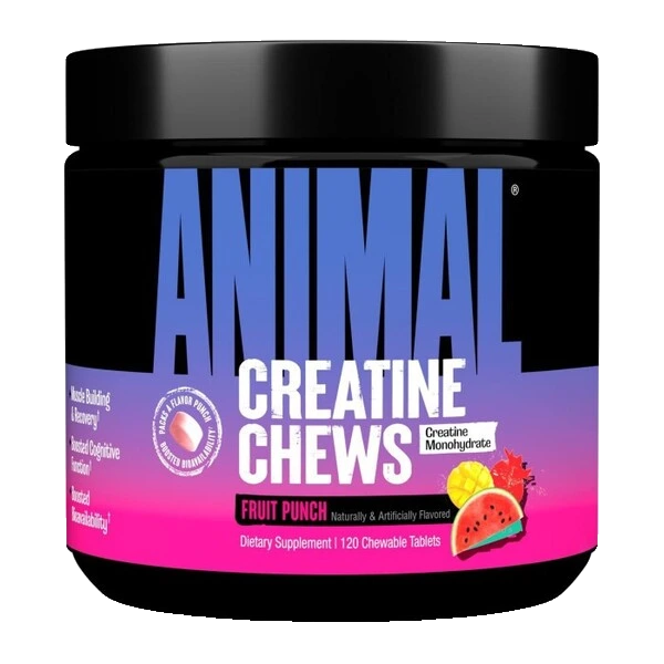 Animal Creatine Chews, Fruit Punch - 120 chewable tablets