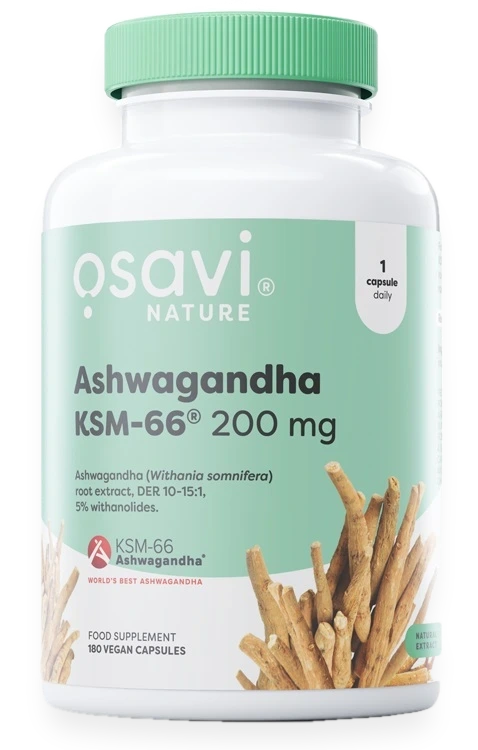Ashwagandha KSM-66, 200mg - 180 vegan caps