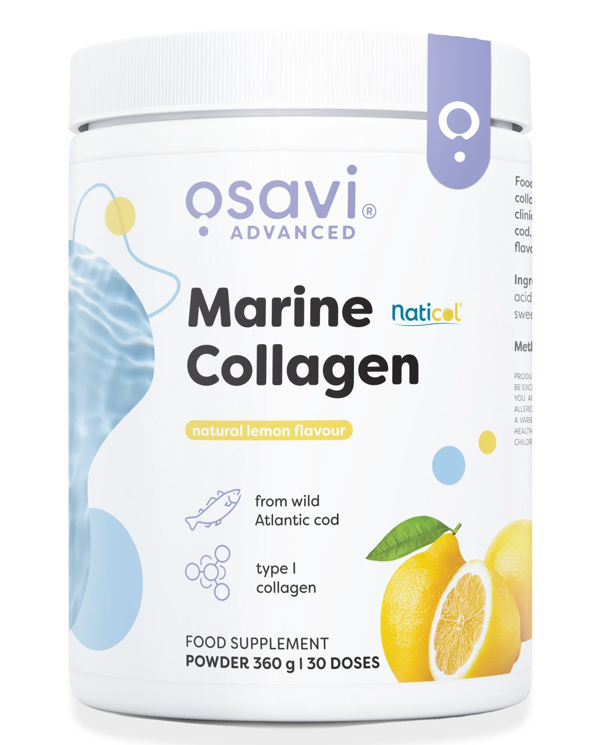 Marine Collagen Wild Cod, Lemon - 360 grams