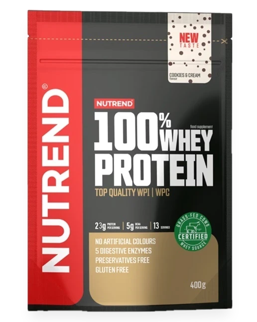 100% Whey Protein, Cookies & Cream - 400 grams