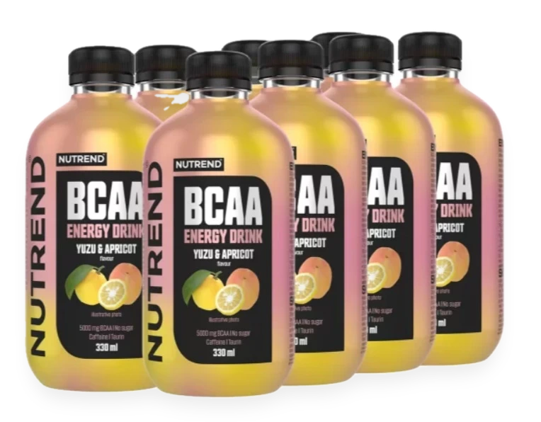 BCAA Energy Drink, Yuzu & Apricot - 8 x 330 ml.