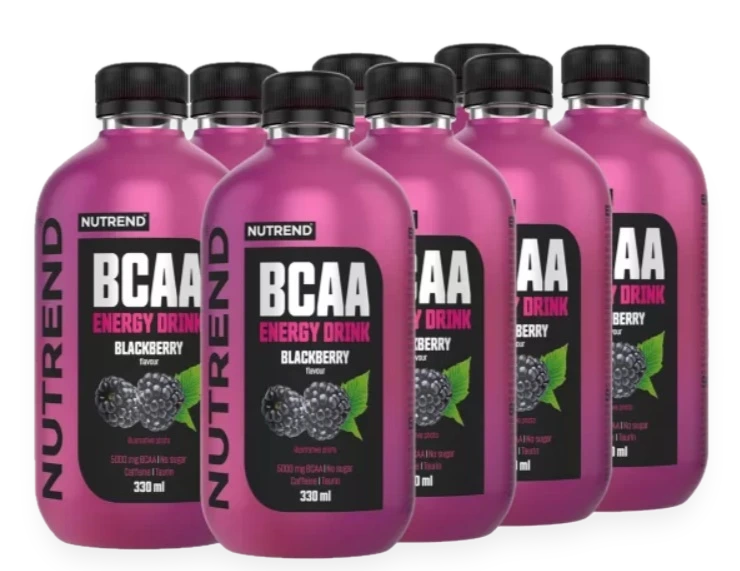BCAA Energy Drink, Blackberry - 8 x 330 ml.