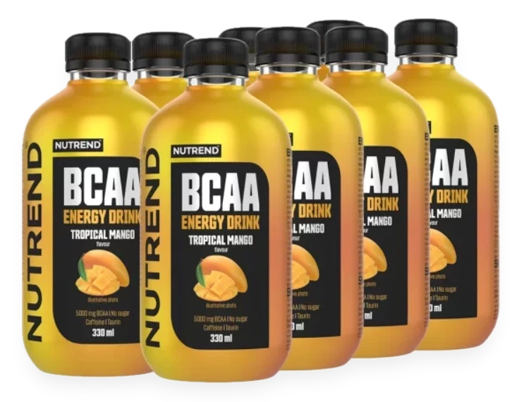 BCAA Energy Drink, Tropical Mango - 8 x 330 ml.