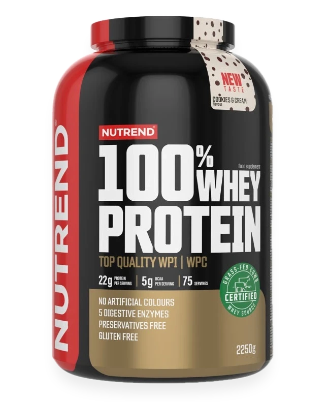 100% Whey Protein, Cookies & Cream - 2250 grams