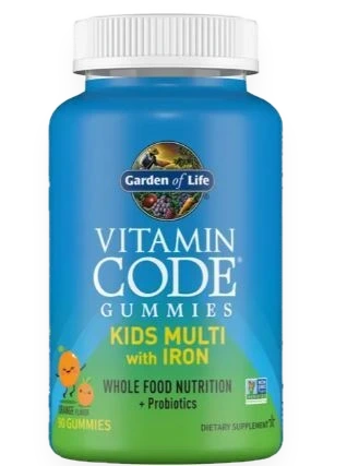 Vitamin Code Kids Multi with Iron Gummies, Orange - 90 gummies