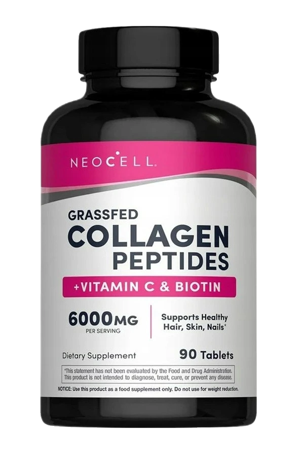Grassfed Collagen Peptides + Vitamin C & Biotin - 90 tablets