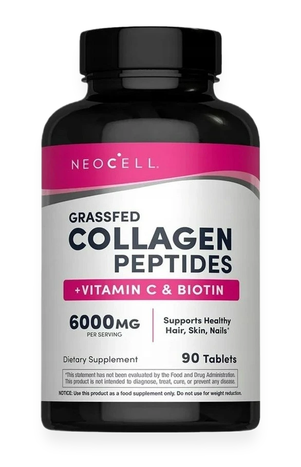 Grassfed Collagen Peptides + Vitamin C & Biotin - 90 tablets