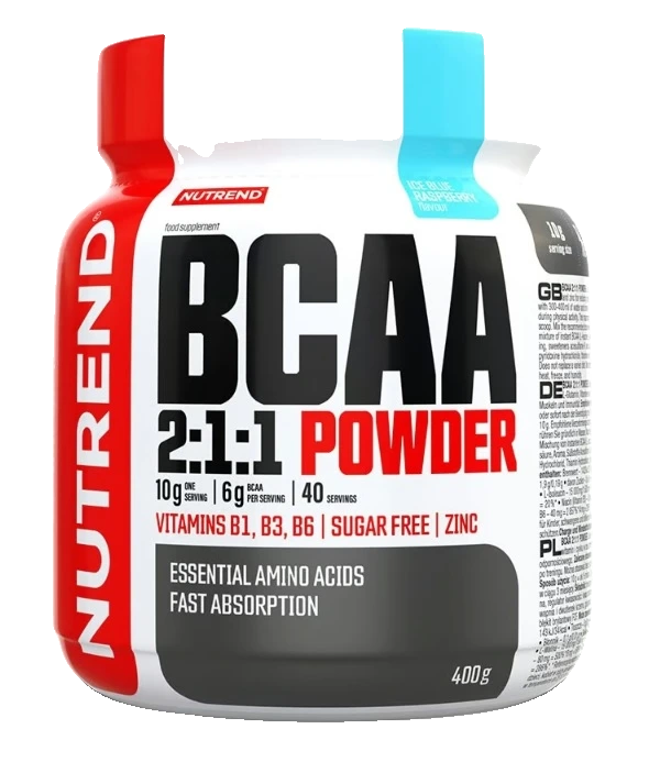 BCAA 2:1:1 Powder, Icy Blue Raspberry - 400 grams