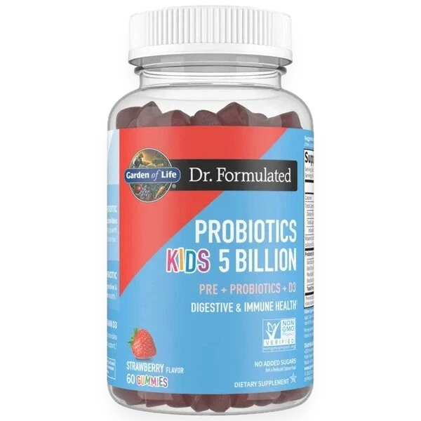 Dr. Formulated Probiotics Kids 5 Billion Gummies, Strawberry - 60 gummies