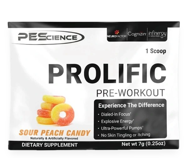 Prolific, Sour Peach Candy - 7 grams (1 serving)
