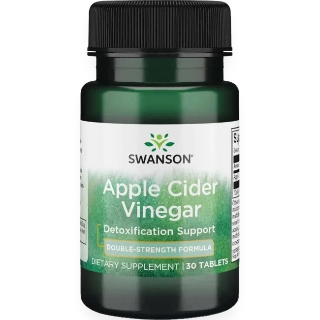 Apple Cider Vinegar, 200mg Double-Strength - 30 tablets
