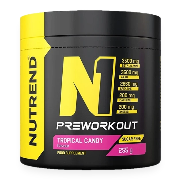 N1 Pre-Workout, Tropical Candy - 255 grams