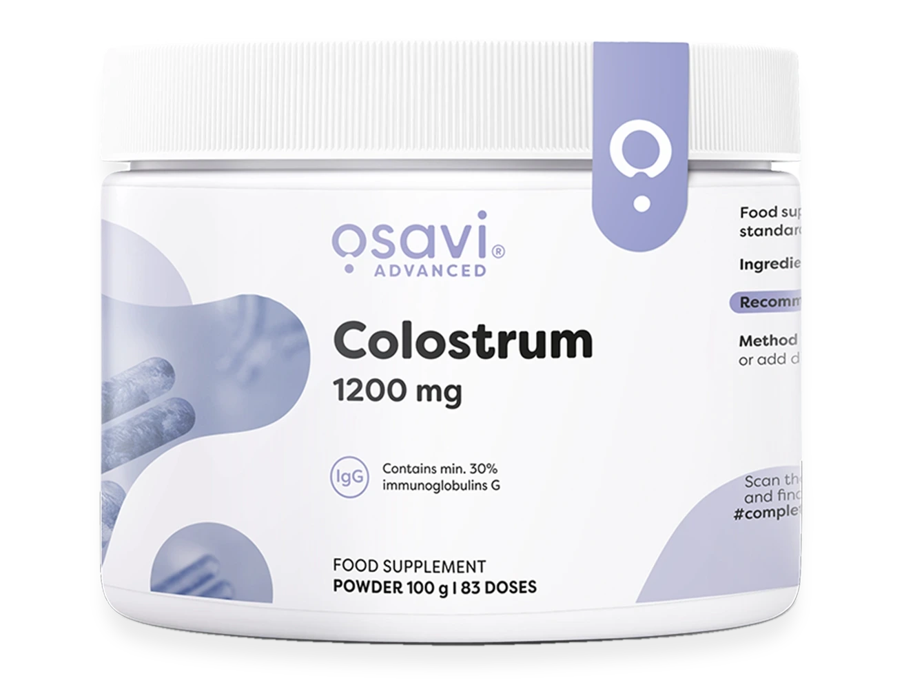 Colostrum Powder, 1200mg - 100 grams