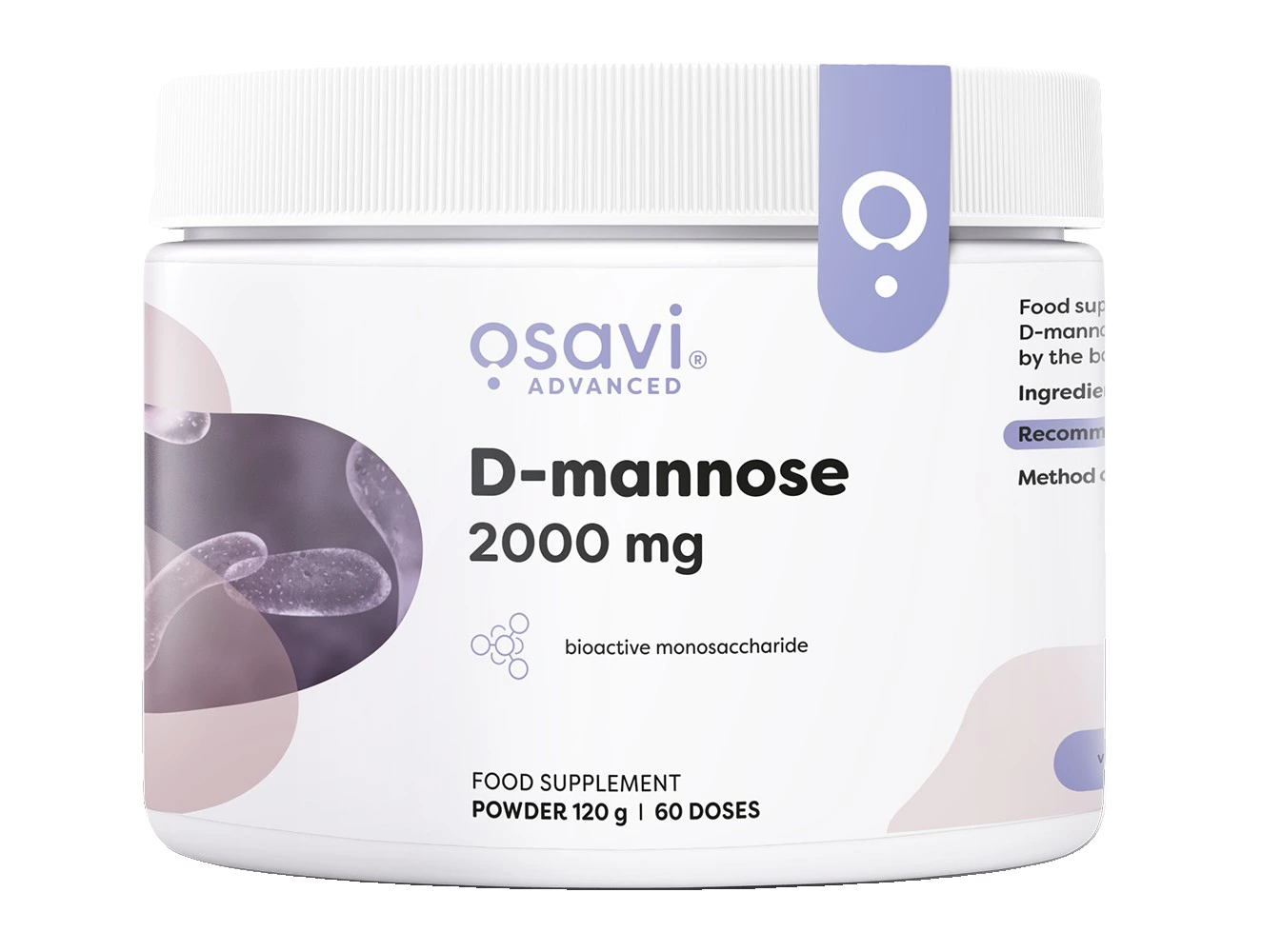 D-mannose Powder, 2000mg - 120 grams